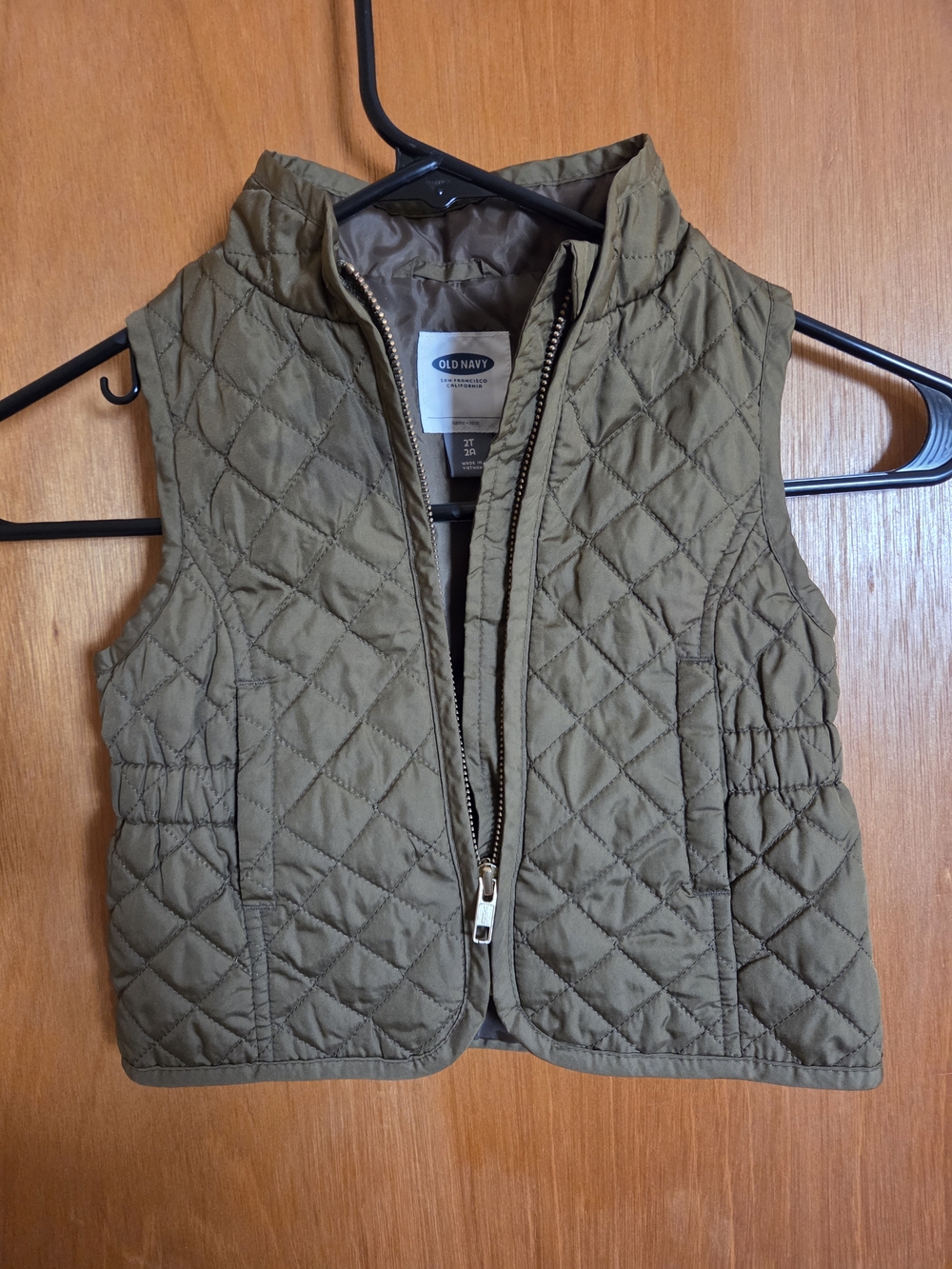 Old Navy Quilted Olive Vest